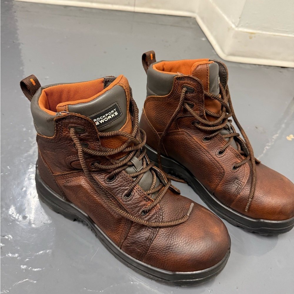 Rockport Men's Dark Brown Leather Boots